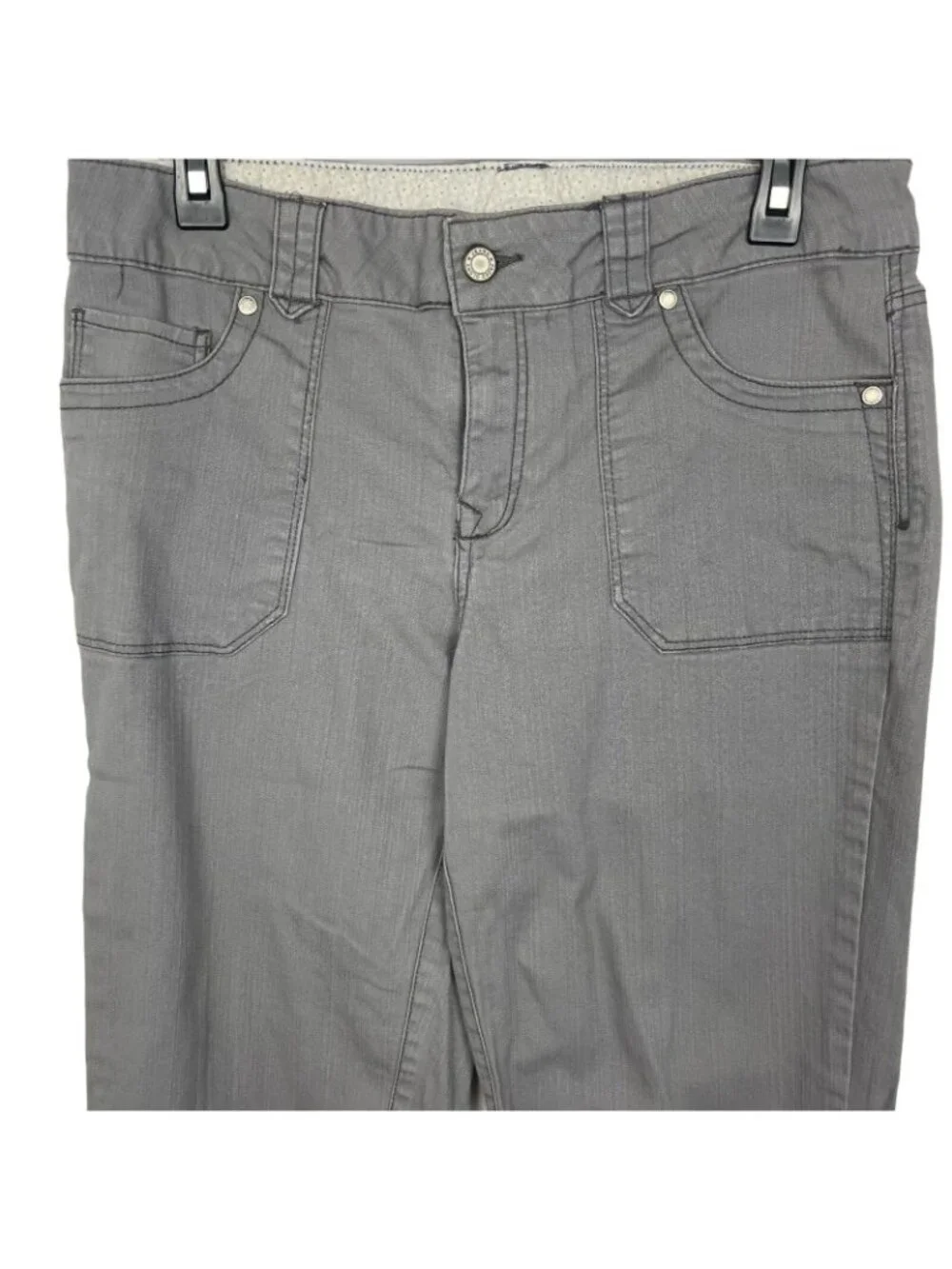 Faded Glory Women Denim Capri Cotton Blend Stretch Casual Pants Size 8